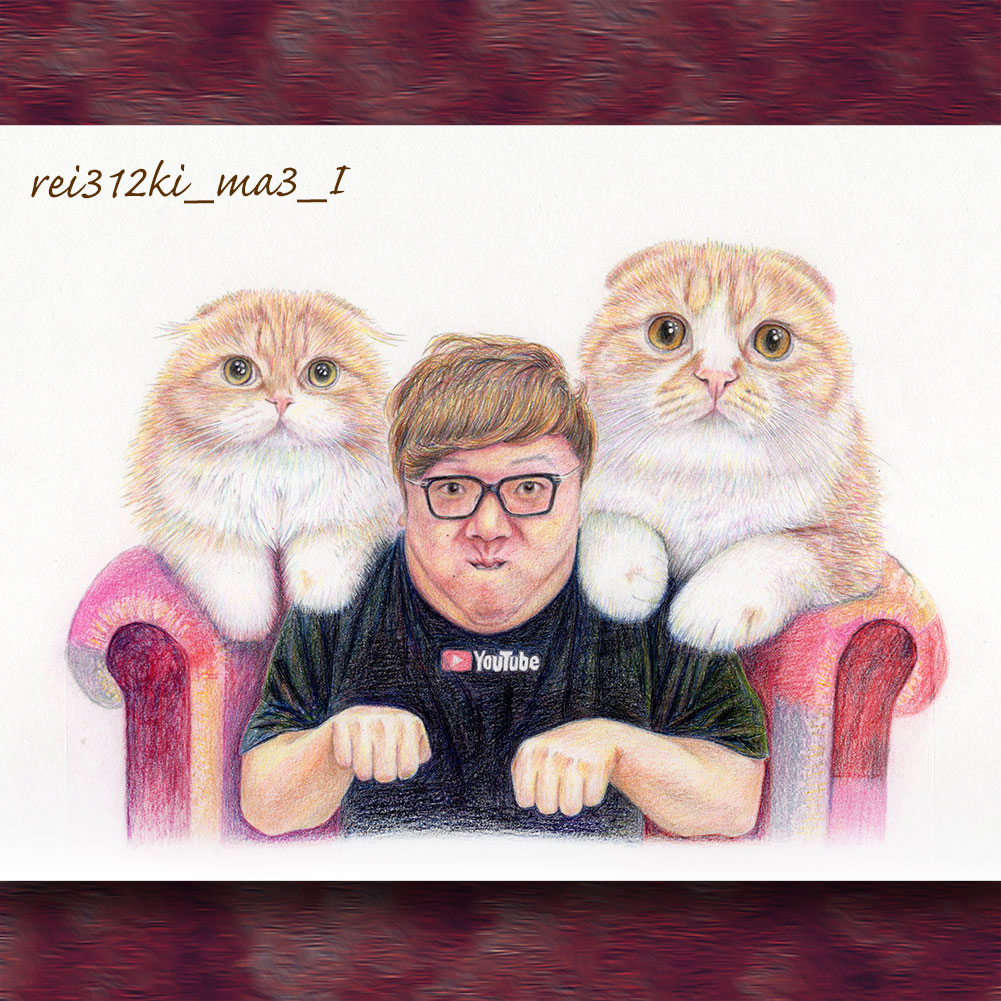 ミニチュアピンシャーの色鉛筆画